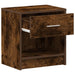 Noptiere 2 buc cu sertar stejar afumat 39x28x41 cm - WALTI WALTI
