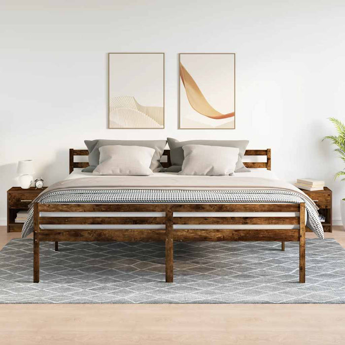 Noptiere 2 buc cu sertar stejar afumat 39x28x41 cm - WALTI WALTI
