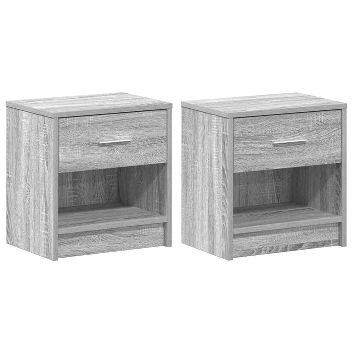 Noptiere 2 buc. cu sertar gri Sonoma 39x28x41 cm - WALTI WALTI
