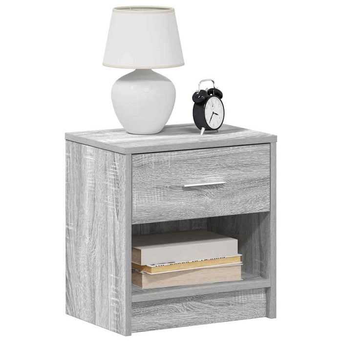Noptiere 2 buc. cu sertar gri Sonoma 39x28x41 cm - WALTI WALTI