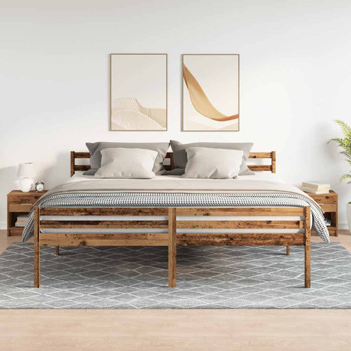 Noptiere 2 buc. cu sertar, lemn vechi, 39x28x41 cm - WALTI WALTI