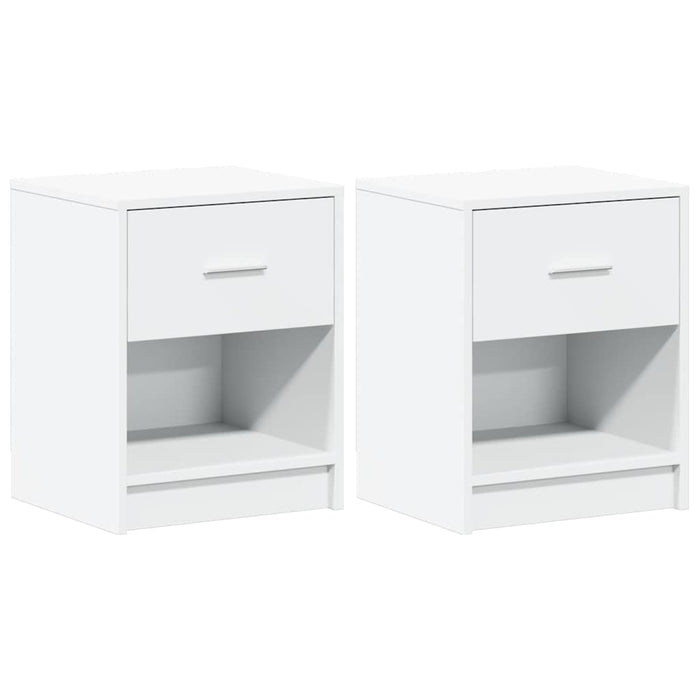 Noptiere 2 buc. cu sertar alb 40x34x50 cm - WALTI WALTI