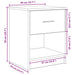 Noptiere 2 buc. cu sertar alb 40x34x50 cm - WALTI WALTI