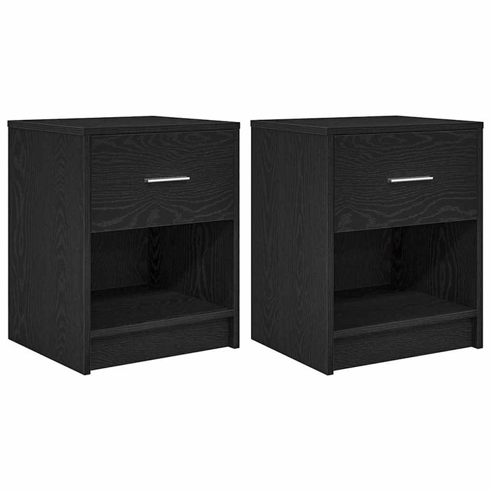 Noptiere 2 buc cu sertar negru 40x34x50 cm - WALTI WALTI