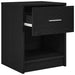 Noptiere 2 buc cu sertar negru 40x34x50 cm - WALTI WALTI