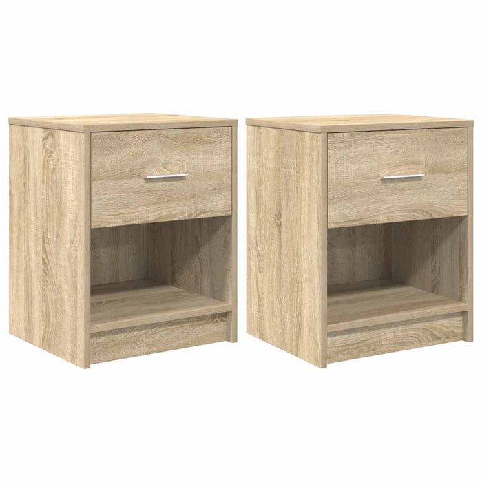 Noptiere 2 buc. cu sertar, stejar Sonoma, 40x34x50 cm - WALTI WALTI