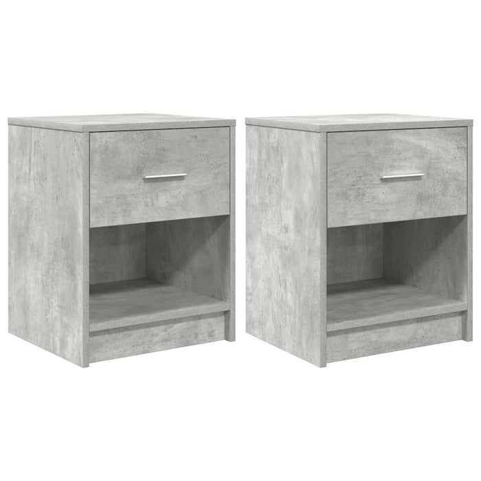 Noptiere 2 buc. cu sertar, gri beton, 40x34x50 cm - WALTI WALTI