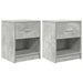 Noptiere 2 buc. cu sertar, gri beton, 40x34x50 cm - WALTI WALTI