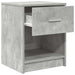 Noptiere 2 buc. cu sertar, gri beton, 40x34x50 cm - WALTI WALTI