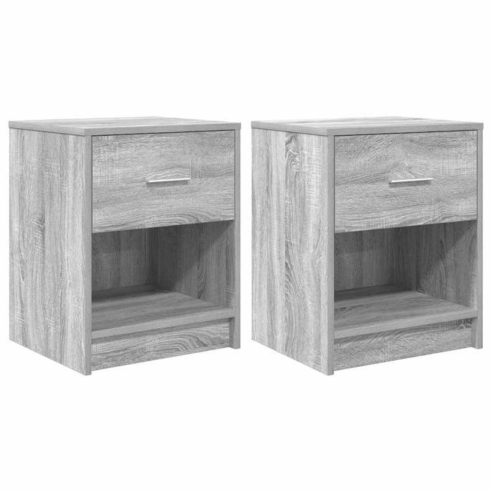 Noptiere 2 buc. cu sertar gri Sonoma 40x34x50 cm - WALTI WALTI