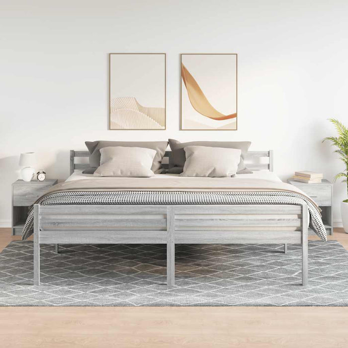 Noptiere 2 buc. cu sertar gri Sonoma 40x34x50 cm - WALTI WALTI