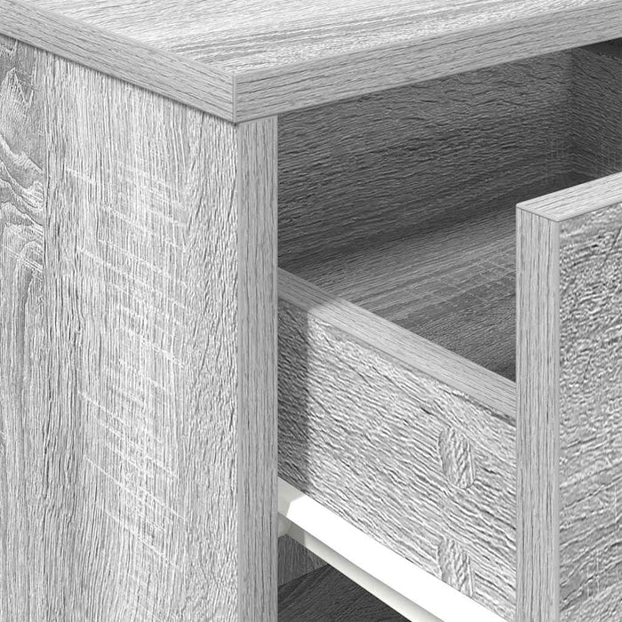 Noptiere 2 buc. cu sertar gri Sonoma 40x34x50 cm - WALTI WALTI