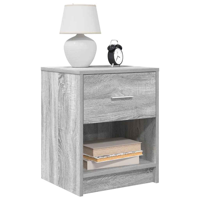 Noptiere 2 buc. cu sertar gri Sonoma 40x34x50 cm - WALTI WALTI