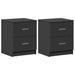 Noptiere 2 buc cu 2 sertare, negru, 40x36x50 cm - WALTI WALTI