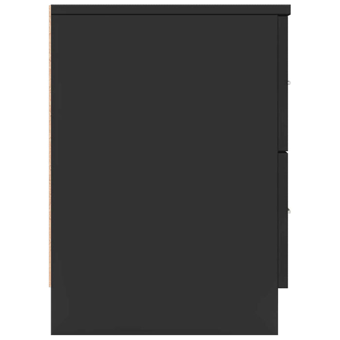 Noptiere 2 buc cu 2 sertare, negru, 40x36x50 cm - WALTI WALTI