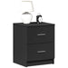 Noptiere 2 buc cu 2 sertare, negru, 40x36x50 cm - WALTI WALTI