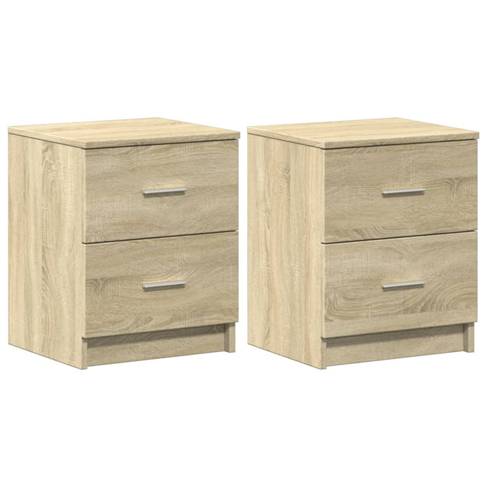 Noptiere 2 buc. cu 2 sertare, stejar Sonoma, 40x36x50 cm - WALTI WALTI