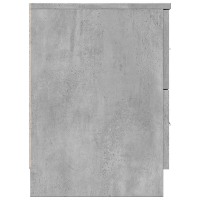 Noptieră cu 2 sertare, gri beton, 40x36x50 cm - WALTI WALTI