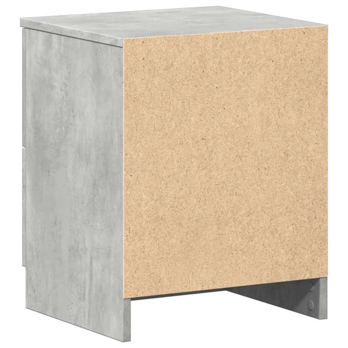 Noptieră cu 2 sertare, gri beton, 40x36x50 cm - WALTI WALTI