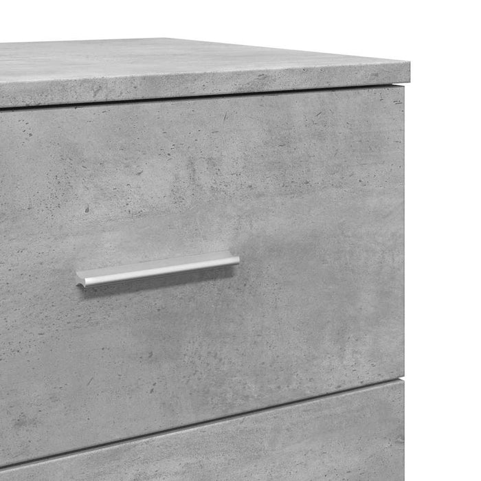 Noptieră cu 2 sertare, gri beton, 40x36x50 cm - WALTI WALTI