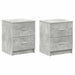 Noptiere 2 buc. cu 2 sertare, gri beton, 40x36x50 cm - WALTI WALTI