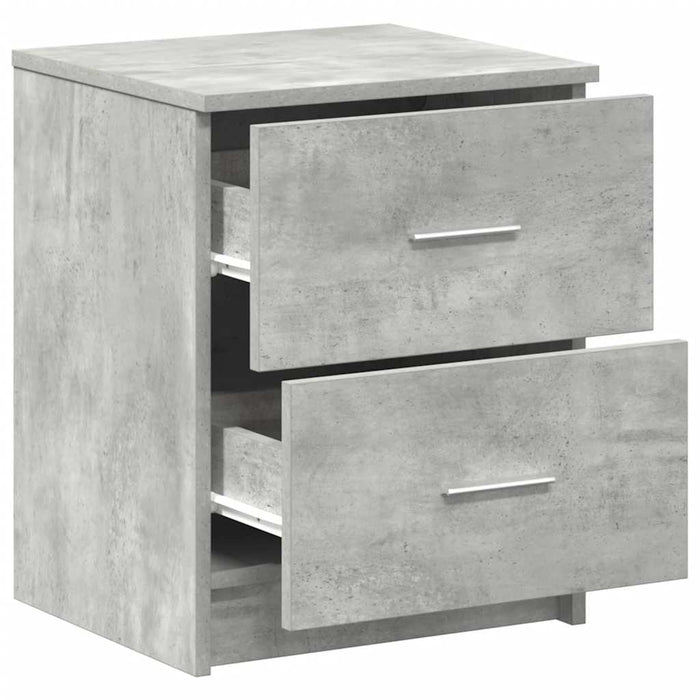 Noptiere 2 buc. cu 2 sertare, gri beton, 40x36x50 cm - WALTI WALTI