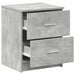 Noptiere 2 buc. cu 2 sertare, gri beton, 40x36x50 cm - WALTI WALTI