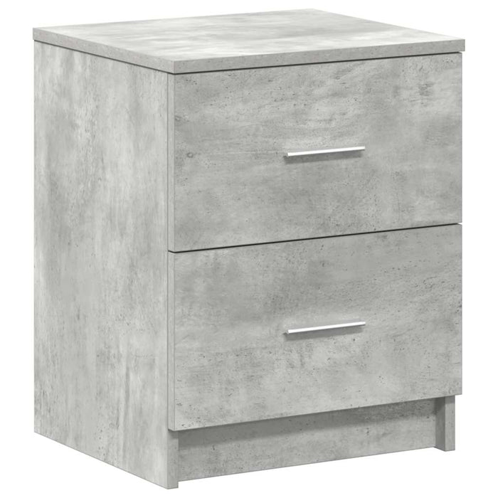 Noptiere 2 buc. cu 2 sertare, gri beton, 40x36x50 cm - WALTI WALTI