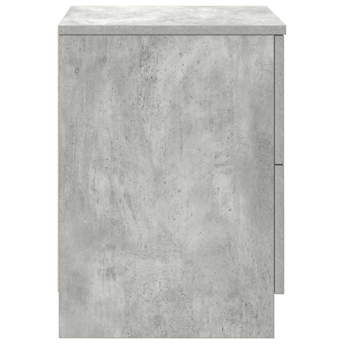 Noptiere 2 buc. cu 2 sertare, gri beton, 40x36x50 cm - WALTI WALTI