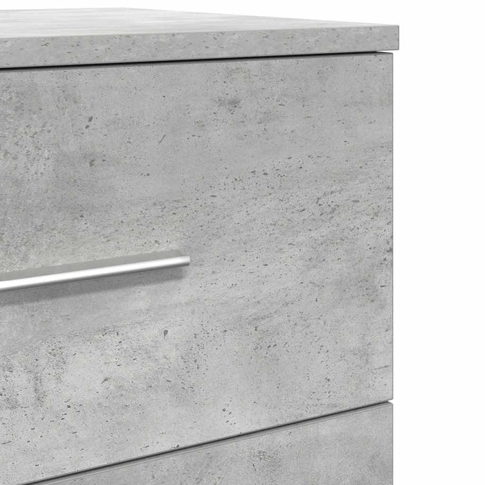 Noptiere 2 buc. cu 2 sertare, gri beton, 40x36x50 cm - WALTI WALTI
