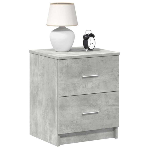 Noptiere 2 buc. cu 2 sertare, gri beton, 40x36x50 cm - WALTI WALTI