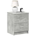 Noptiere 2 buc. cu 2 sertare, gri beton, 40x36x50 cm - WALTI WALTI