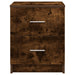 Noptiere 2 buc. cu 2 sertare, stejar afumat, 40x36x50 cm - WALTI WALTI