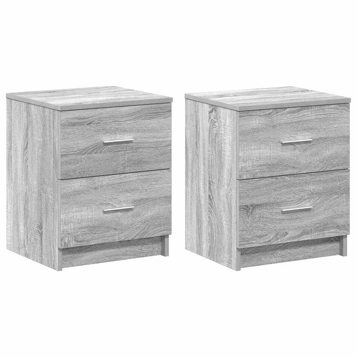 Noptiere 2 buc. cu 2 sertare gri Sonoma 40x36x50 cm - WALTI WALTI