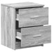 Noptiere 2 buc. cu 2 sertare gri Sonoma 40x36x50 cm - WALTI WALTI