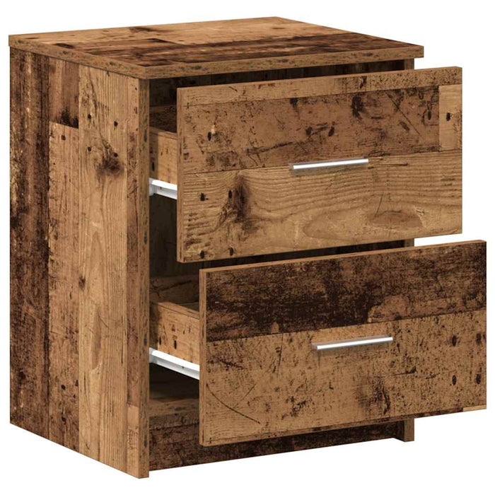 Noptiere 2 buc. cu 2 sertare, lemn vechi, 40x36x50 cm - WALTI WALTI