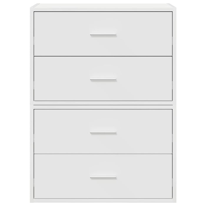 Dulapuri cu 2 sertare 2 buc Alb 60x31x40 cm Lemn prelucrat - WALTI WALTI