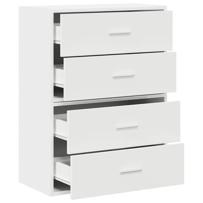 Dulapuri cu 2 sertare 2 buc Alb 60x31x40 cm Lemn prelucrat - WALTI WALTI