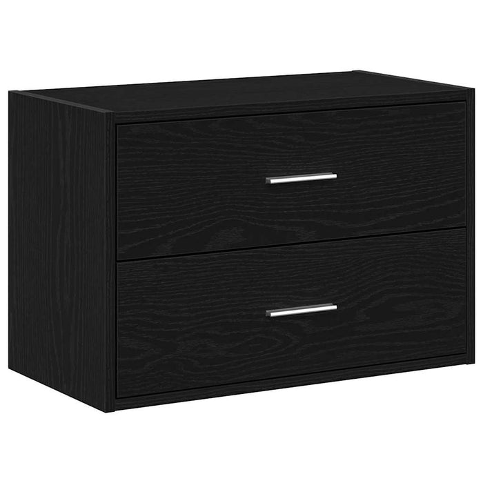 Dulap cu 2 sertare stejar negru 60x31x40 cm lemn prelucrat - WALTI WALTI