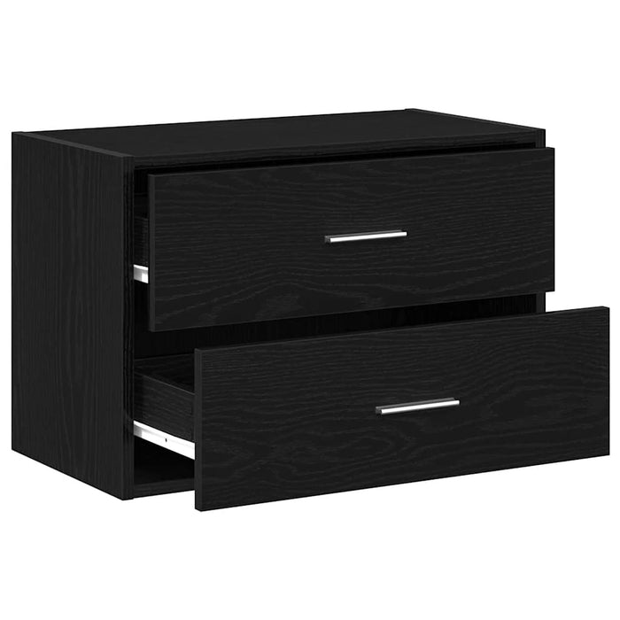 Dulap cu 2 sertare stejar negru 60x31x40 cm lemn prelucrat - WALTI WALTI