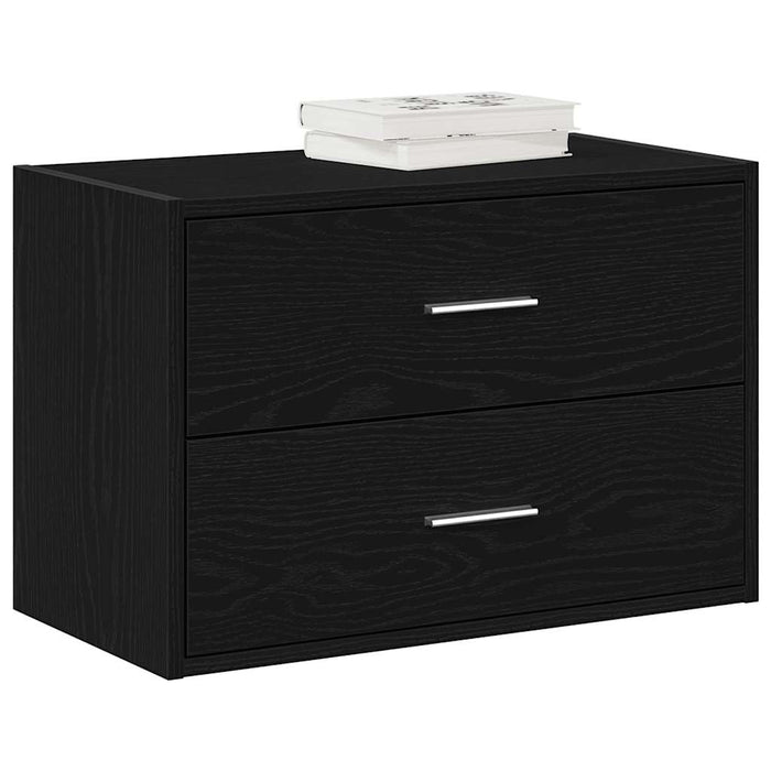 Dulap cu 2 sertare stejar negru 60x31x40 cm lemn prelucrat - WALTI WALTI