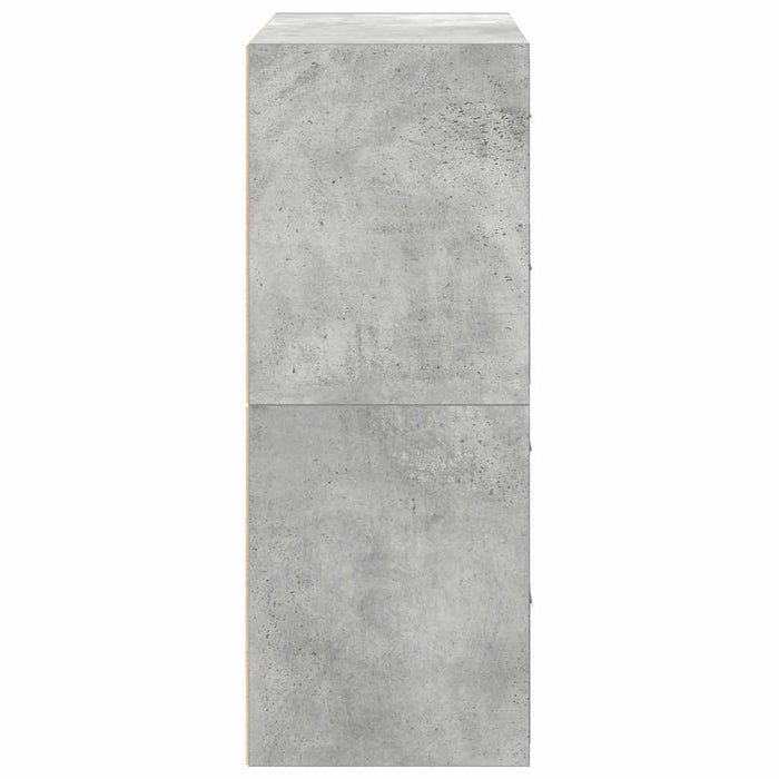 Dulapuri cu 2 sertare 2 buc Beton Gri 60x31x40cm Lemn prelucrat WALTI