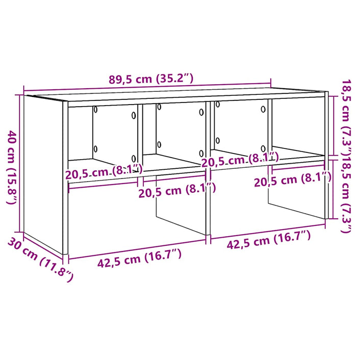 Suport pantofi stivuibil alb 89,5x30x40 cm WALTI