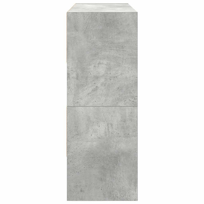 Rafturi de pantofi 2 buc stivuibile beton gri 89,5x30x40 cm WALTI