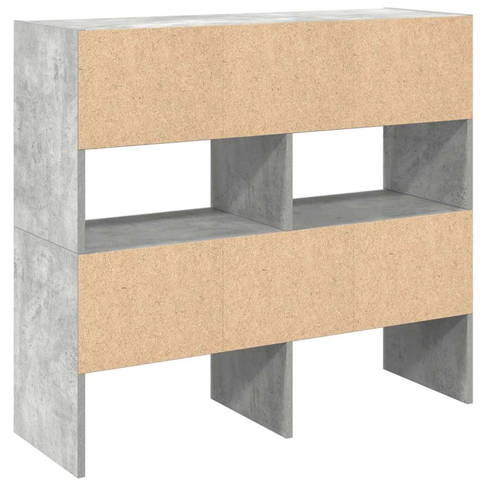 Rafturi de pantofi 2 buc stivuibile beton gri 89,5x30x40 cm WALTI