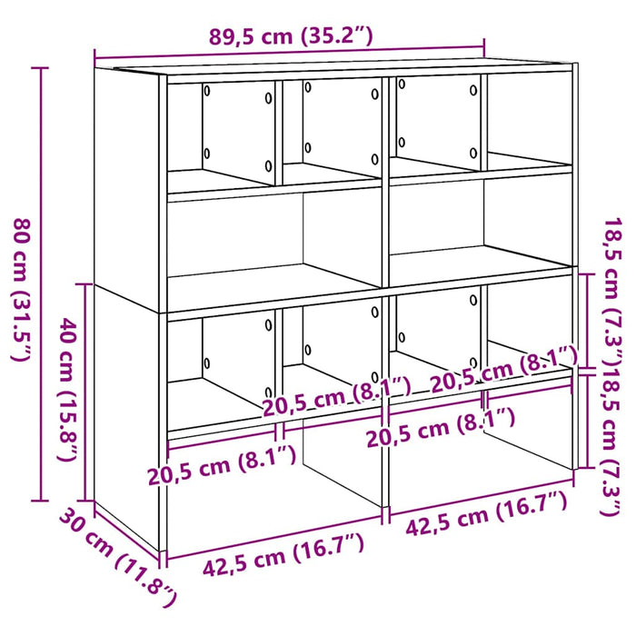 Rafturi de pantofi 2 buc stivuibile beton gri 89,5x30x40 cm WALTI