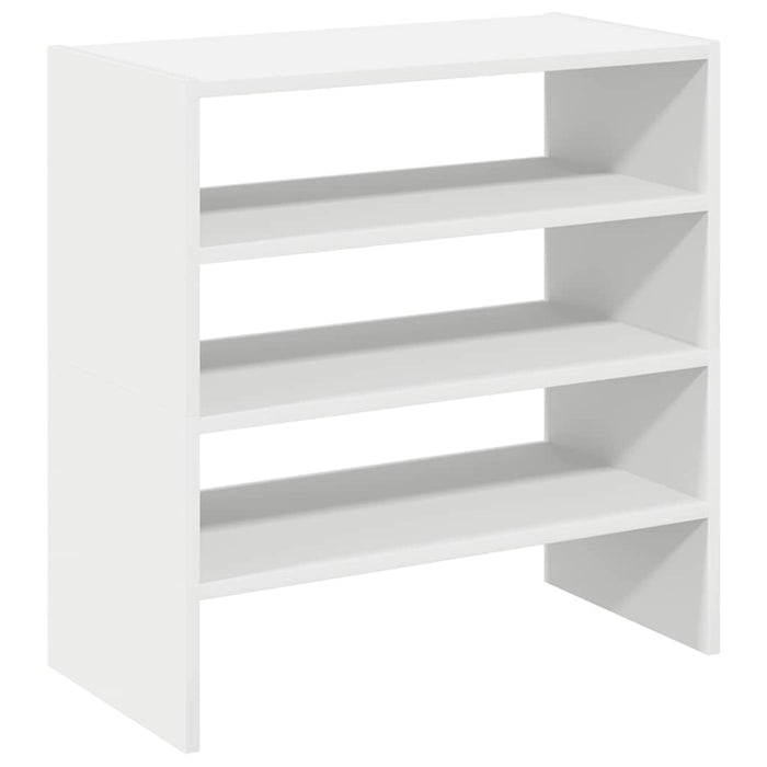 Rafturi pantofi 2 buc stivuibile alb 60x30x30,5 cm - WALTI WALTI