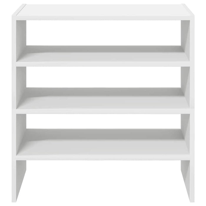 Rafturi pantofi 2 buc stivuibile alb 60x30x30,5 cm - WALTI WALTI