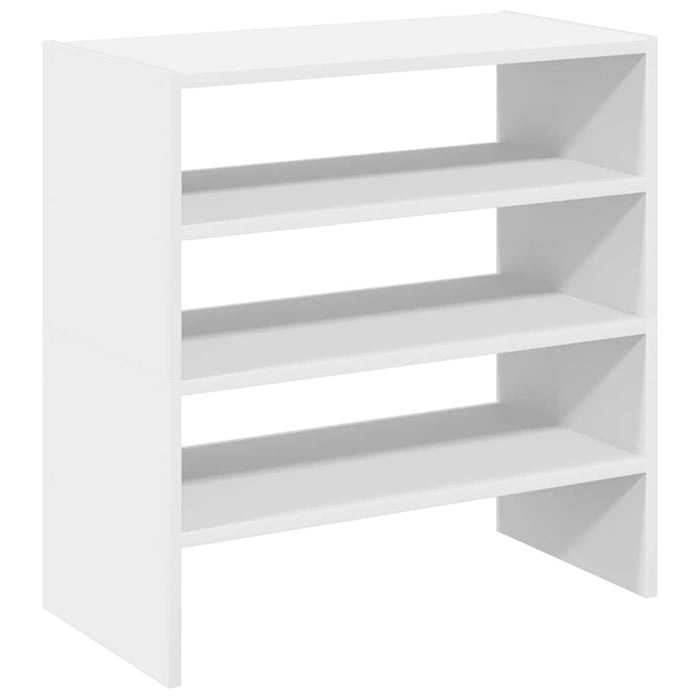 Rafturi pantofi 2 buc stivuibile alb 60x30x30,5 cm - WALTI WALTI
