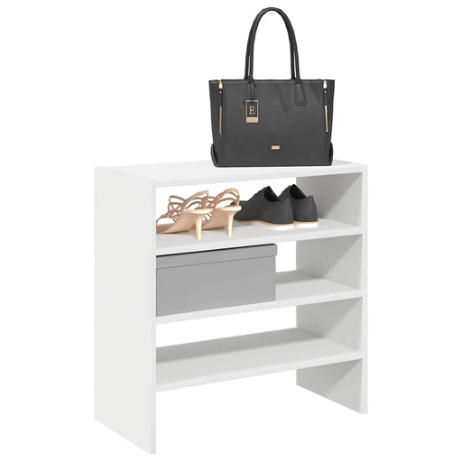 Rafturi pantofi 2 buc stivuibile alb 60x30x30,5 cm - WALTI WALTI